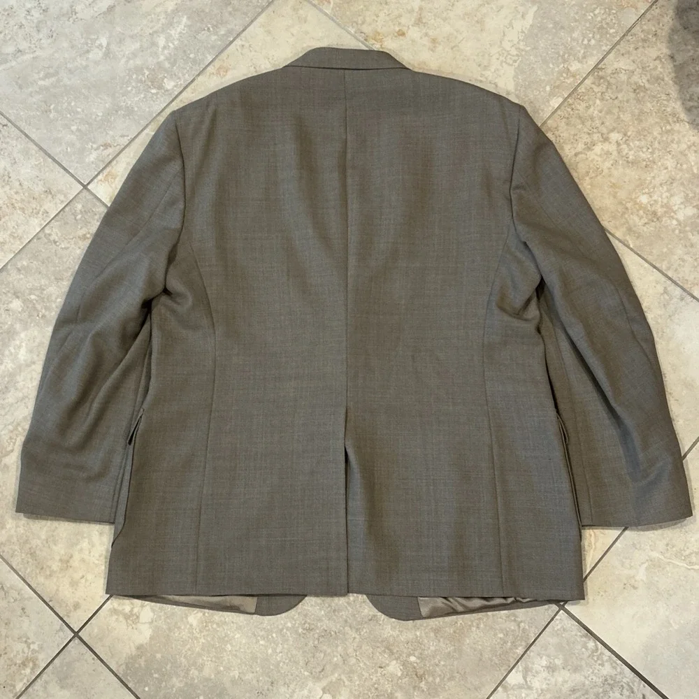Stafford Blazer Men 50L Brown Wool Blend 2 Button Suit Jacket American Craftsman